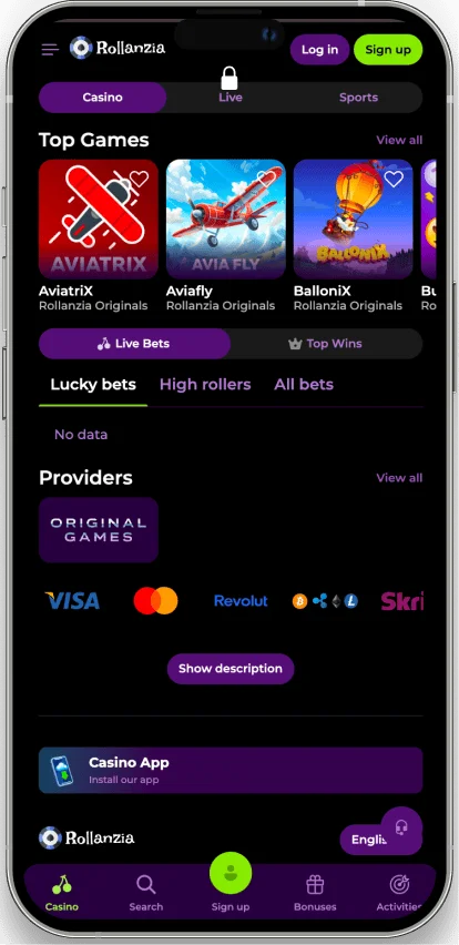 Rollanzia application